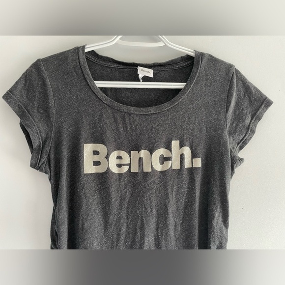 Bench Charcoal Gray Tee with Synched Side Design and Sparkly Logo - Picture 3 of 5